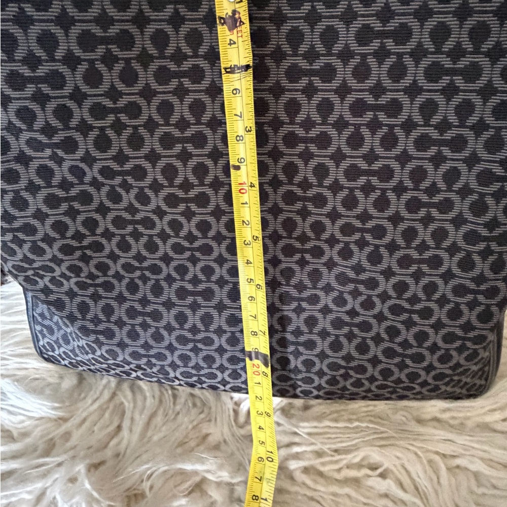 Designer-Patterned Graphite Shoulder Bag with Double Straps - Picture 13 of 13